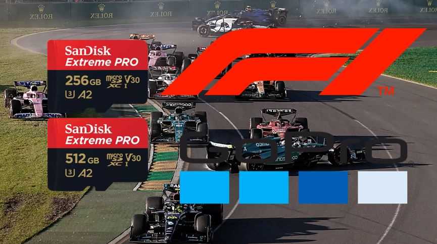 Genieten van het Formule 1 seizoen doe je met een GoPro camera en een geheugenkaart.